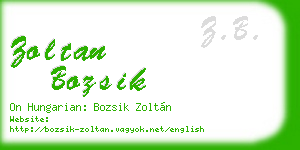 zoltan bozsik business card