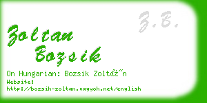 zoltan bozsik business card